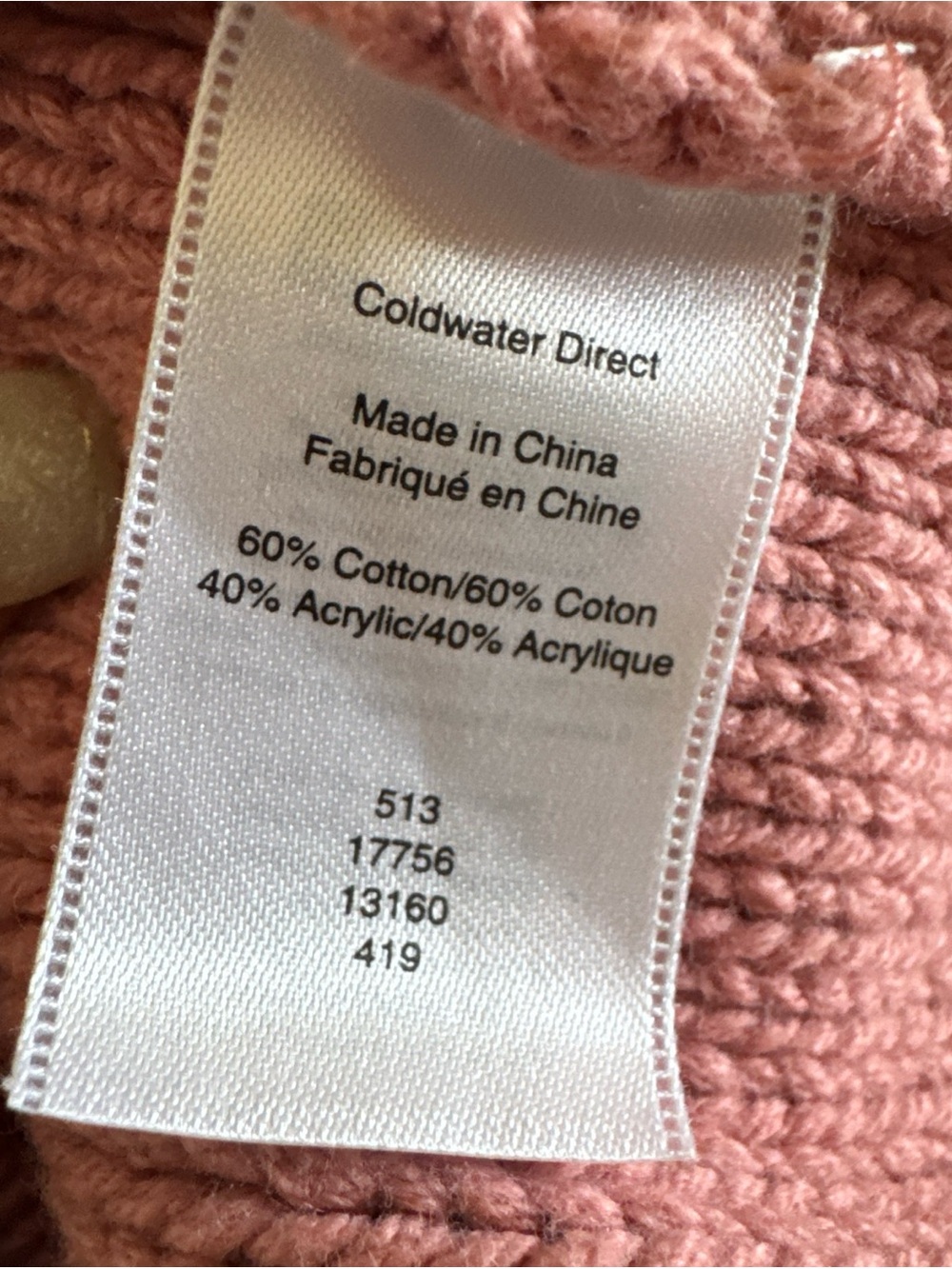 Coldwater Creek Cabled Crew Neck Shaker Sweater Womens Medium Pink Bobble Knit - Picture 10 of 10